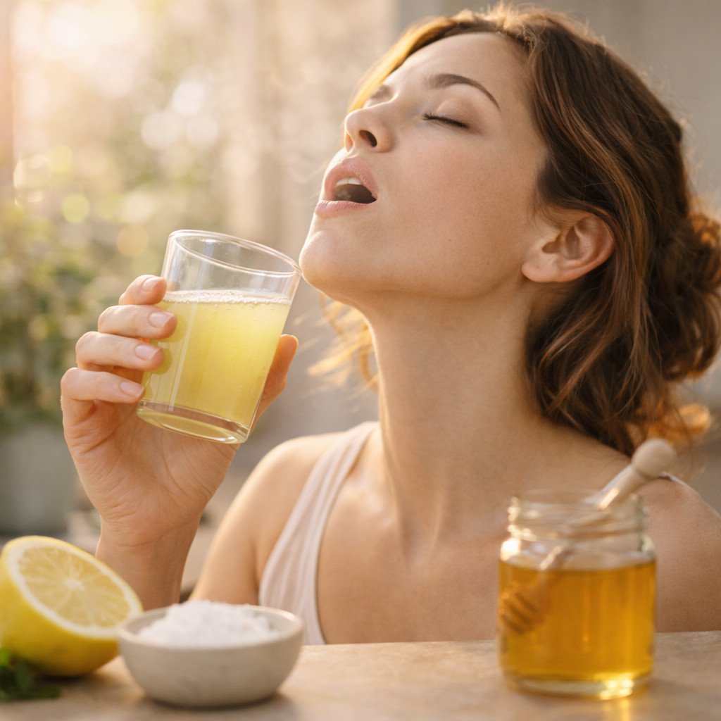 Gargarejos caseiros para alívio da inflamação na garganta