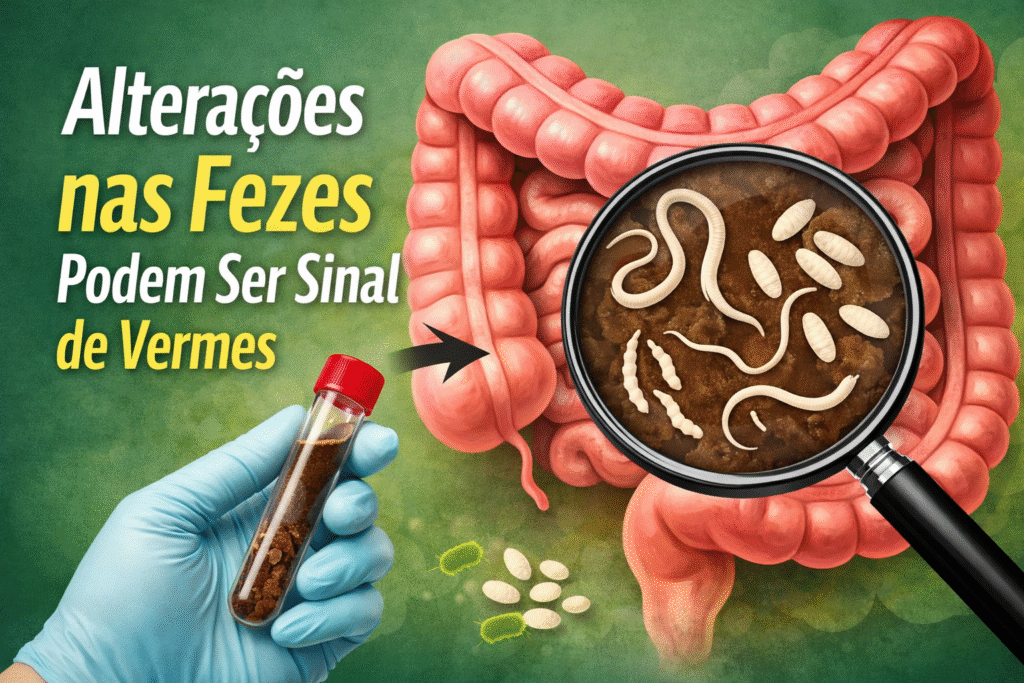 Alterações nas fezes podem indicar presença de vermes intestinais