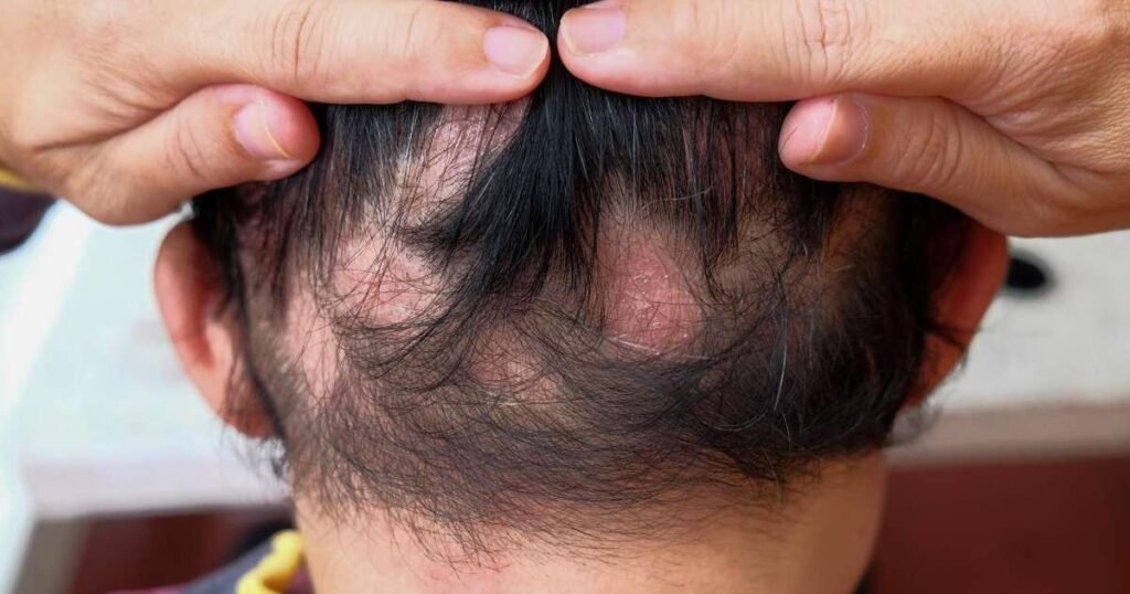 Imagem que representa a alopecia e a queda de cabelo